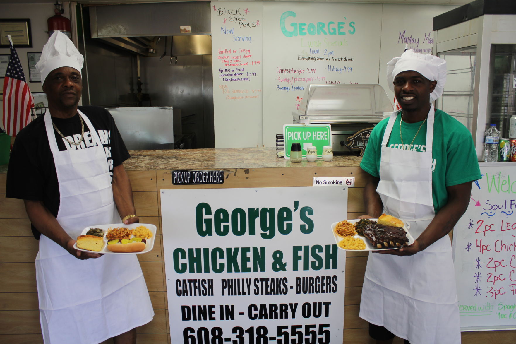 George Green at George's Chicken & Fish Black Restaurant Week